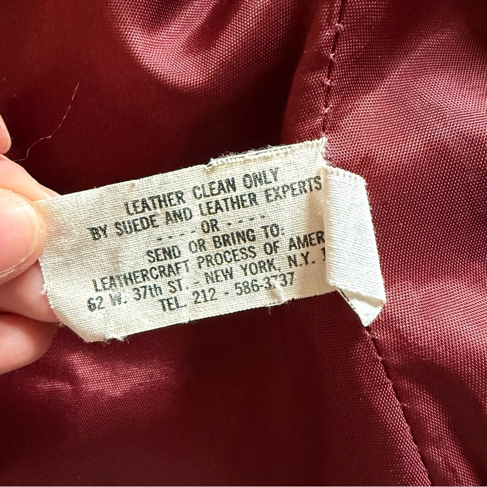 Winlit vintage Women's Burgundy Leather Jacket size 7 fits like Small - Picture 5 of 11